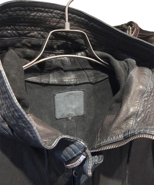 ISAMU KATAYAMA BACKLASH（イサムカタヤマ・バックラッシュ）ISAMU KATAYAMA BACKLASH (イサムカタヤマ・バックラッシュ) ゴートタンニン製品染め レザーモッズコート ブラック サイズ:Lの古着・服飾アイテム