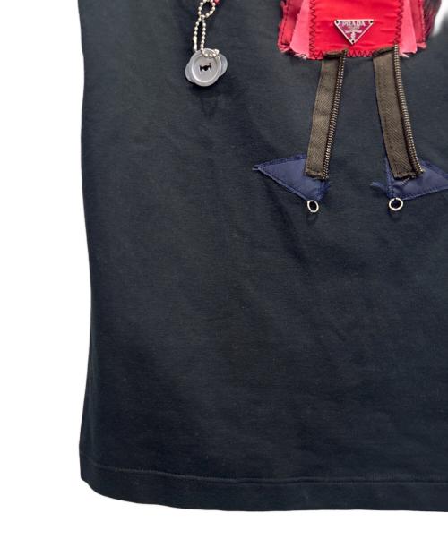 PRADA（プラダ）PRADA (プラダ) Prada Robot T-Shirt/ロボット プリント カットソー ブラック サイズ:Sの古着・服飾アイテム