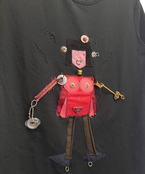 PRADA（プラダ）PRADA (プラダ) Prada Robot T-Shirt/ロボット プリント カットソー ブラック サイズ:Sの古着・服飾アイテム