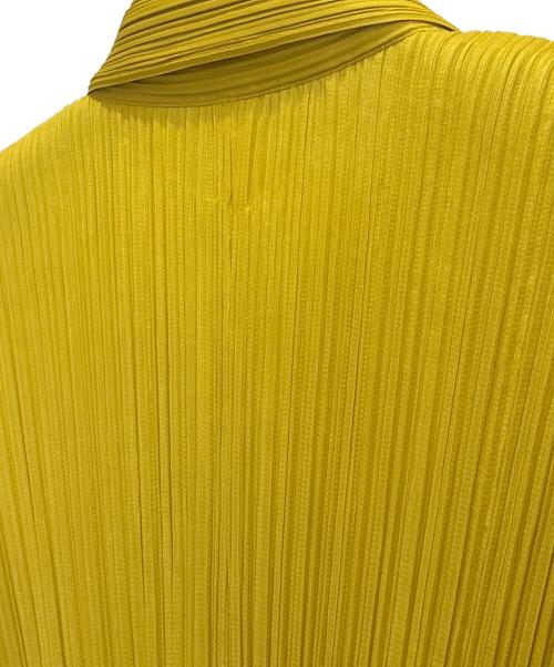 PLEATS PLEASE（プリーツプリーズ）PLEATS PLEASE (プリーツプリーズ) プリーツ ロングスリーブ シャツ イエロー サイズ:3の古着・服飾アイテム