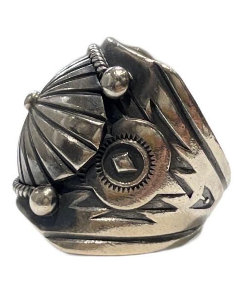 Navajo（ナバホ）NAVAJO (ナバホ) Delbert Gordon スタンプワークリング シルバー サイズ:20号の古着・服飾アイテム
