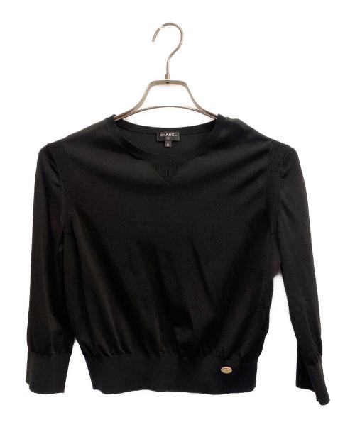 CHANEL（シャネル）CHANEL (シャネル) ココマークボタン ニット ブラック サイズ:34の古着・服飾アイテム