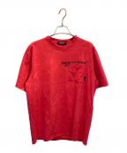 UNDERCOVERアンダーカバー）の古着「コットンユーズド加工Tシャツ」｜レッド
