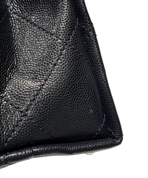 CHANEL（シャネル）CHANEL (シャネル) マトラッセ トップハンドル ミニ フラップ バッグ/Matelasse Top handle Mini Flap Bag Chain Shoulder ブラック×ゴールド金具 サイズ:21の古着・服飾アイテム