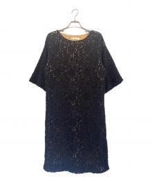 Chloe（クロエ）の古着「花柄レースワンピース」｜ブラック