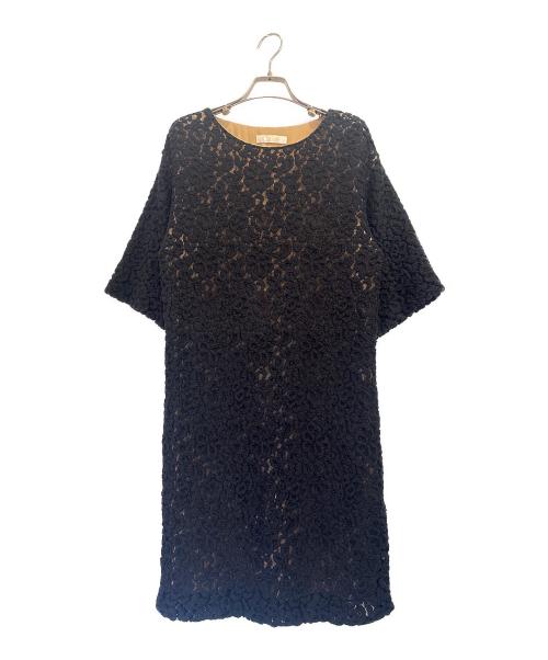 Chloe（クロエ）Chloe (クロエ) 花柄レースワンピース ブラック サイズ:38の古着・服飾アイテム