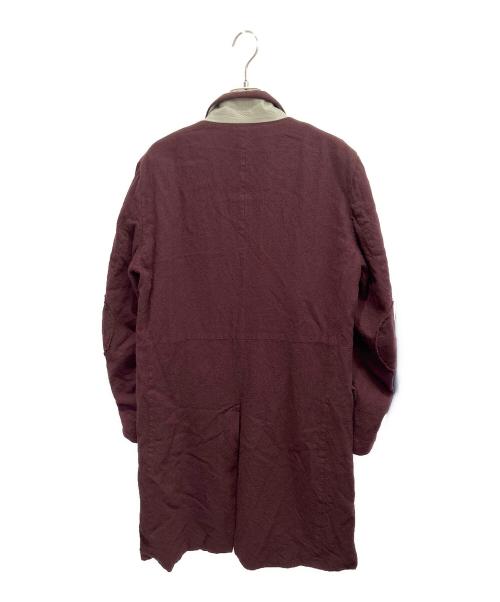 UNDERCOVER（アンダーカバー）UNDERCOVER (アンダーカバー) 縮絨ロングジャケット ワインレッド サイズ:3の古着・服飾アイテム