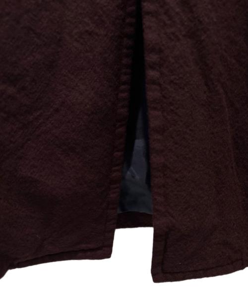 UNDERCOVER（アンダーカバー）UNDERCOVER (アンダーカバー) 縮絨ロングジャケット ワインレッド サイズ:3の古着・服飾アイテム