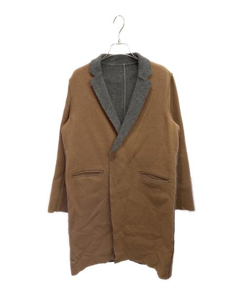 UNDERCOVER（アンダーカバー）UNDERCOVER (アンダーカバー) ラムリバーノッチドダブルコート ブラウン サイズ:2の古着・服飾アイテム