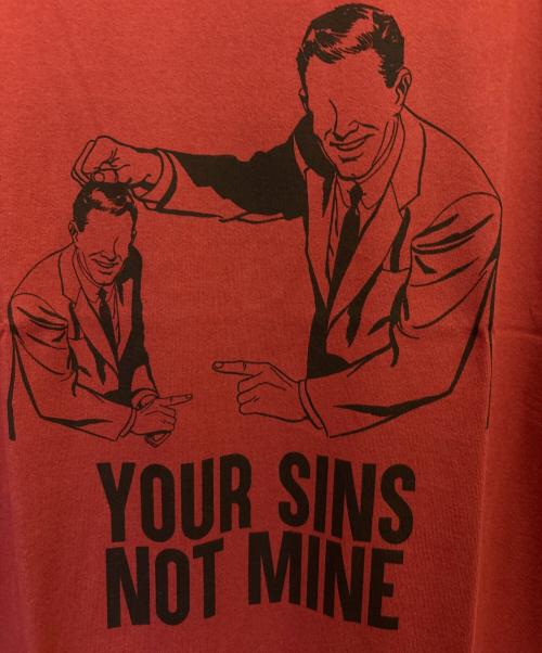 UNDERCOVER（アンダーカバー）UNDERCOVER (アンダーカバー) TEE Your sins not mine レッド サイズ:5の古着・服飾アイテム