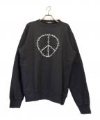 UNDERCOVERアンダーカバー）の古着「Thorn peace スウェット プルオーバー」｜ブラック
