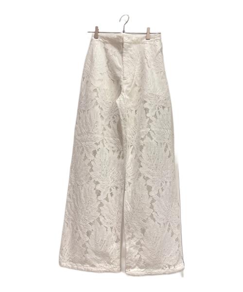 cygne（シーニュ）cygne (シーニュ) レースパンツ ホワイト 未使用品の古着・服飾アイテム