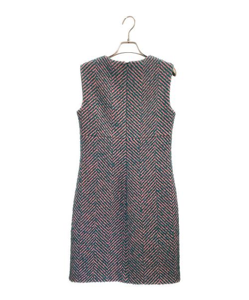 PRADA（プラダ）PRADA (プラダ) ノースリーブウールワンピース グリーン サイズ:40の古着・服飾アイテム