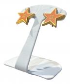 CHANELシャネル）の古着「2001 Star CC Logo Earrings/スターモチーフ ココマーク イヤリング」｜オレンジ×ゴールド