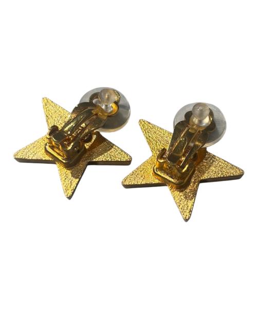 CHANEL（シャネル）CHANEL (シャネル) 2001 Star CC Logo Earrings/スターモチーフ ココマーク イヤリング オレンジ×ゴールド サイズ:-の古着・服飾アイテム
