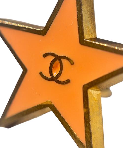 CHANEL（シャネル）CHANEL (シャネル) 2001 Star CC Logo Earrings/スターモチーフ ココマーク イヤリング オレンジ×ゴールド サイズ:-の古着・服飾アイテム