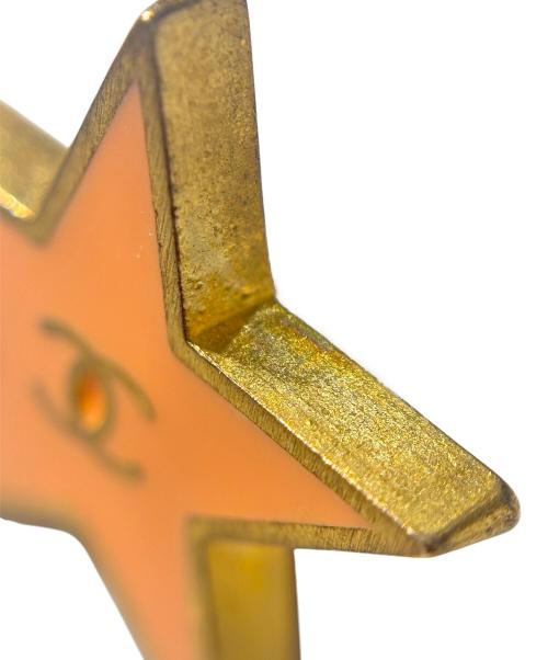 CHANEL（シャネル）CHANEL (シャネル) 2001 Star CC Logo Earrings/スターモチーフ ココマーク イヤリング オレンジ×ゴールド サイズ:-の古着・服飾アイテム
