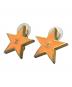 CHANEL (シャネル) 2001 Star CC Logo Earrings/スターモチーフ ココマーク イヤリング オレンジ×ゴールド サイズ:-：38000円