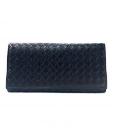 BOTTEGA VENETA（ボッテガベネタ）の古着「イントレチャート/長財布」｜ブラック