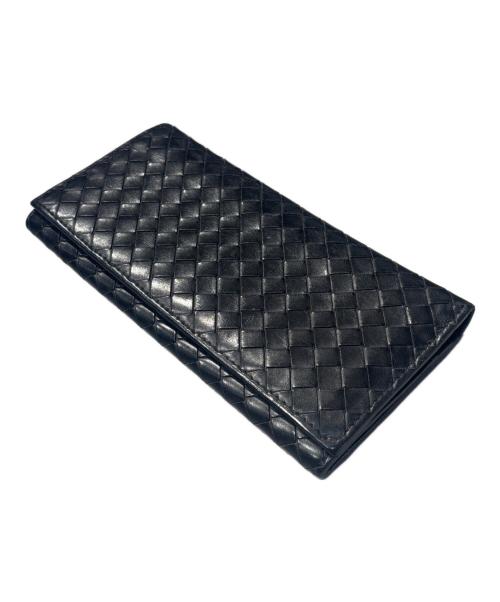 BOTTEGA VENETA（ボッテガベネタ）BOTTEGA VENETA (ボッテガベネタ) イントレチャート/長財布 ブラックの古着・服飾アイテム