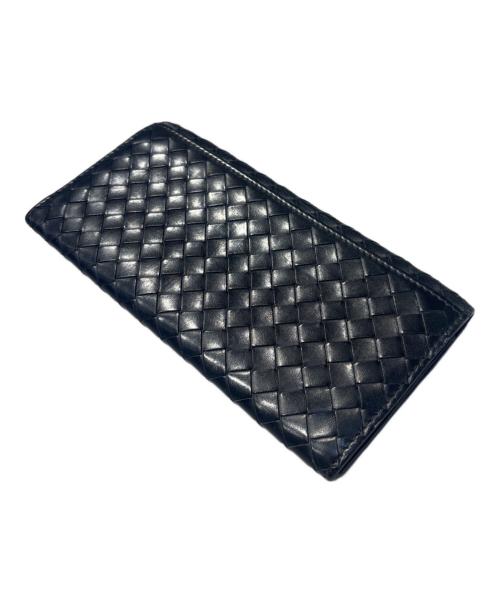 BOTTEGA VENETA（ボッテガベネタ）BOTTEGA VENETA (ボッテガベネタ) イントレチャート/長財布 ブラックの古着・服飾アイテム