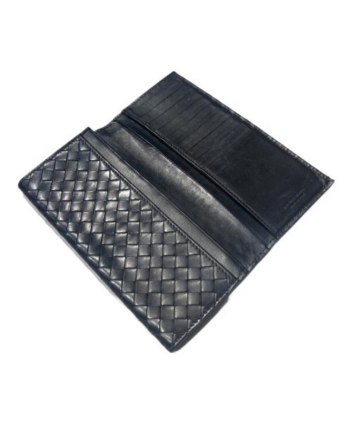 BOTTEGA VENETA（ボッテガベネタ）BOTTEGA VENETA (ボッテガベネタ) イントレチャート/長財布 ブラックの古着・服飾アイテム
