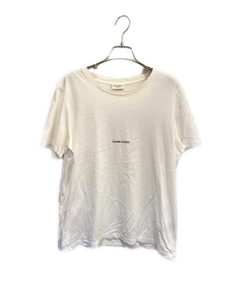 Saint Laurent Paris（サンローランパリ）Saint Laurent Paris (サンローランパリ) シグネチャーロゴカットソー ホワイト サイズ:Mの古着・服飾アイテム