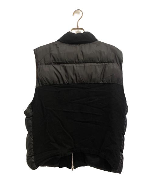 UNDERCOVER（アンダーカバー）UNDERCOVER (アンダーカバー) 縮絨ジップアップナイロン切替ダウンベスト ブラック サイズ:2の古着・服飾アイテム