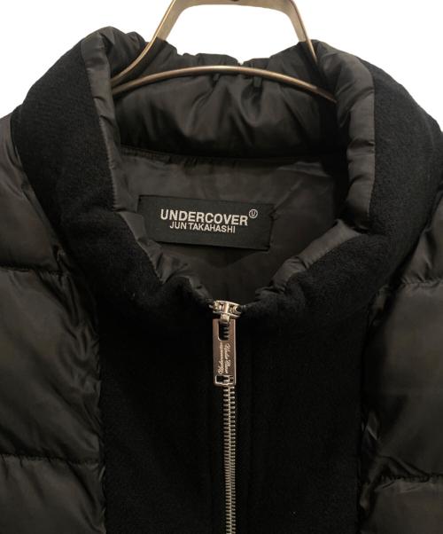 UNDERCOVER（アンダーカバー）UNDERCOVER (アンダーカバー) 縮絨ジップアップナイロン切替ダウンベスト ブラック サイズ:2の古着・服飾アイテム