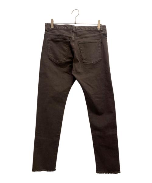 UNDERCOVER（アンダーカバー）UNDERCOVER (アンダーカバー) 裾タチキリスリムストレッチデニム ブラウン サイズ:4の古着・服飾アイテム