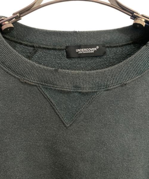 UNDERCOVER（アンダーカバー）UNDERCOVER (アンダーカバー) ダメージ加工スワイドスウェット グリーン サイズ:3の古着・服飾アイテム