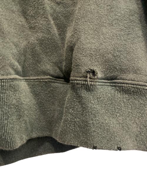 UNDERCOVER（アンダーカバー）UNDERCOVER (アンダーカバー) ダメージ加工スワイドスウェット グリーン サイズ:3の古着・服飾アイテム