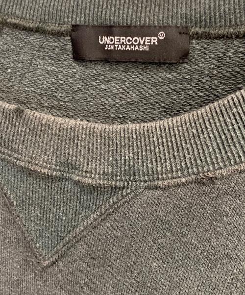 UNDERCOVER（アンダーカバー）UNDERCOVER (アンダーカバー) ダメージ加工スワイドスウェット グリーン サイズ:3の古着・服飾アイテム