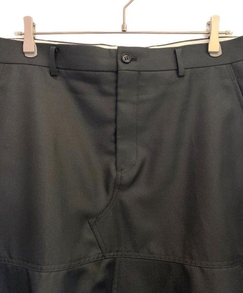 COMME des GARCONS HOMME PLUS（コムデギャルソンオムプリュス）COMME des GARCONS HOMME PLUS (コムデギャルソンオムプリュス) ポリエステルAラインスカート ブラック サイズ:XLの古着・服飾アイテム