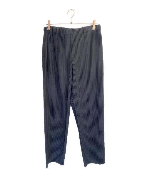 HOMME PLISSE ISSEY MIYAKE（オム プリッセ イッセイ ミヤケ）HOMME PLISSE ISSEY MIYAKE (オム プリッセ イッセイ ミヤケ) プリーツワイドパンツ ネイビー サイズ:3の古着・服飾アイテム