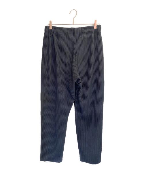 HOMME PLISSE ISSEY MIYAKE（オム プリッセ イッセイ ミヤケ）HOMME PLISSE ISSEY MIYAKE (オム プリッセ イッセイ ミヤケ) プリーツワイドパンツ ネイビー サイズ:3の古着・服飾アイテム