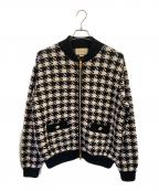 GUCCIグッチ）の古着「ボンバージャケット」｜ホワイト×ブラック