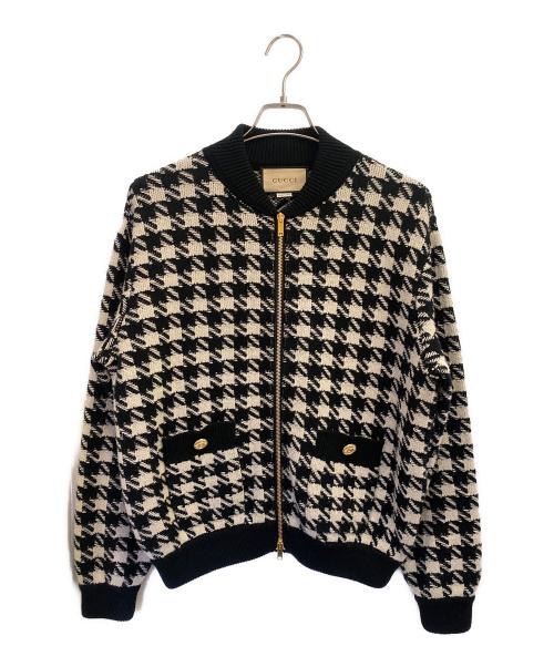 GUCCI（グッチ）GUCCI (グッチ) ボンバージャケット ホワイト×ブラック サイズ:Sの古着・服飾アイテム