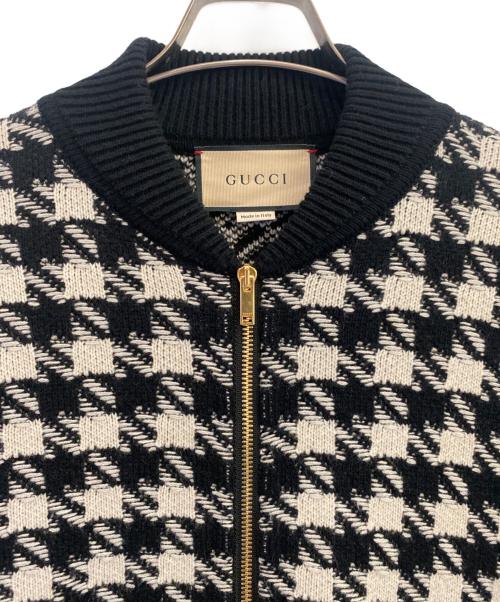 GUCCI（グッチ）GUCCI (グッチ) ボンバージャケット ホワイト×ブラック サイズ:Sの古着・服飾アイテム