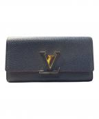 LOUIS VUITTONルイ ヴィトン）の古着「Portefeuille Capucines Marine Rouge Taurillon/ポルトフォイユ カプシーヌ マリーヌルージュ トリヨン/M63739」｜ネイビー