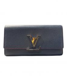 LOUIS VUITTON（ルイ ヴィトン）の古着「Portefeuille Capucines Marine Rouge Taurillon/ポルトフォイユ カプシーヌ マリーヌルージュ トリヨン/M63739」｜ネイビー