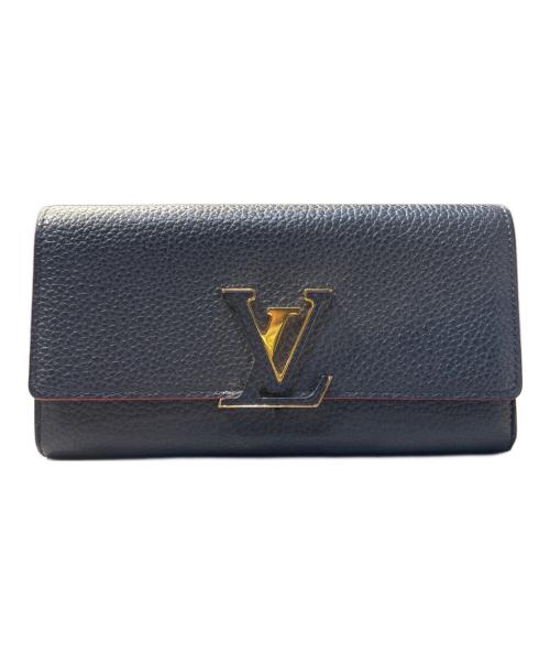 LOUIS VUITTON（ルイ ヴィトン）LOUIS VUITTON (ルイ ヴィトン) Portefeuille Capucines Marine Rouge Taurillon/ポルトフォイユ カプシーヌ マリーヌルージュ トリヨン/M63739 ネイビー サイズ:-の古着・服飾アイテム