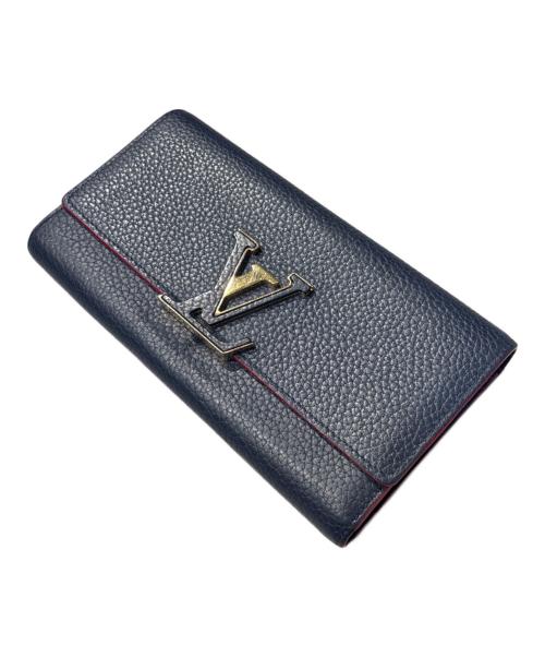 LOUIS VUITTON（ルイ ヴィトン）LOUIS VUITTON (ルイ ヴィトン) Portefeuille Capucines Marine Rouge Taurillon/ポルトフォイユ カプシーヌ マリーヌルージュ トリヨン/M63739 ネイビー サイズ:-の古着・服飾アイテム