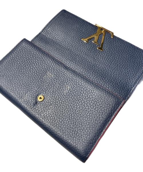 LOUIS VUITTON（ルイ ヴィトン）LOUIS VUITTON (ルイ ヴィトン) Portefeuille Capucines Marine Rouge Taurillon/ポルトフォイユ カプシーヌ マリーヌルージュ トリヨン/M63739 ネイビー サイズ:-の古着・服飾アイテム