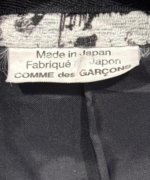 COMME des GARCONS HOMME PLUS（コムデギャルソンオムプリュス）COMME des GARCONS HOMME PLUS (コムデギャルソンオムプリュス) フローラルデザインジャケット ブラック×ホワイト サイズ:XLの古着・服飾アイテム