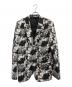 COMME des GARCONS HOMME PLUS（コムデギャルソンオムプリュス）の古着「フローラルデザインジャケット」｜ブラック×ホワイト