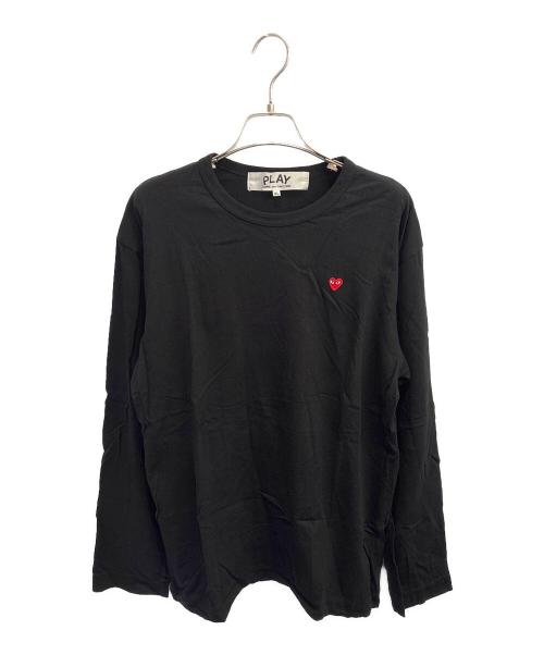 PLAY COMME des GARCONS（プレイコムデギャルソン）PLAY COMME des GARCONS (プレイコムデギャルソン) 刺繍長袖カットソー ブラック サイズ:XLの古着・服飾アイテム