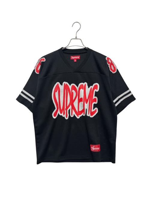SUPREME（シュプリーム）SUPREME (シュプリーム) Reflective Football Jersey ブラック×レッド サイズ:Sの古着・服飾アイテム