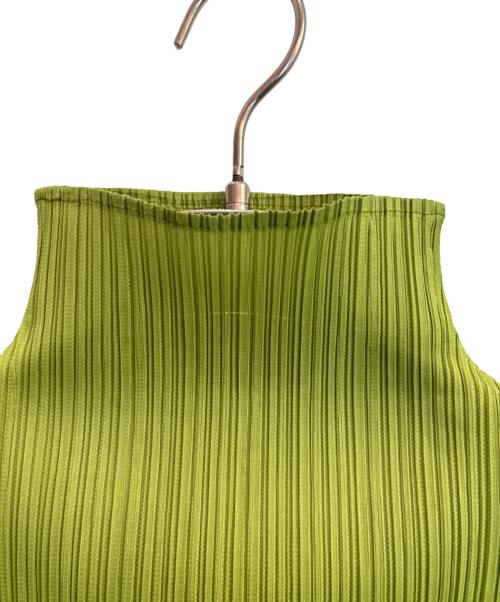 PLEATS PLEASE（プリーツプリーズ）PLEATS PLEASE (プリーツプリーズ) ノースリーブカットソー 黄緑 サイズ:FREEの古着・服飾アイテム