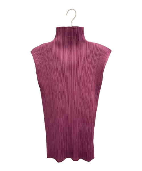 PLEATS PLEASE（プリーツプリーズ）PLEATS PLEASE (プリーツプリーズ) ノースリーブカットソー パープル サイズ:3の古着・服飾アイテム